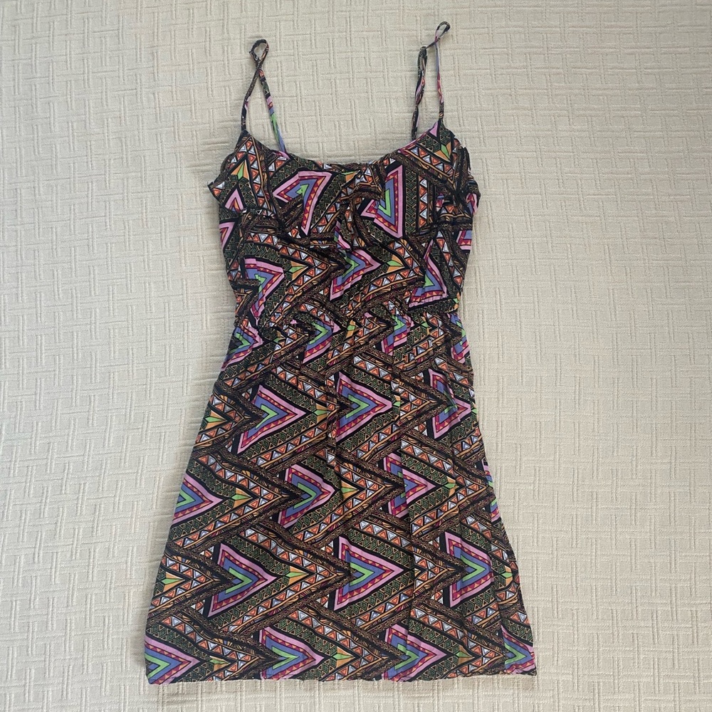 Rue 21 colorful ruffle dress.